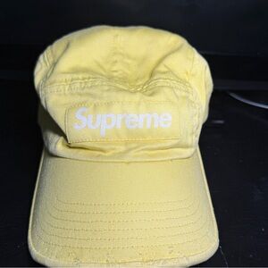 Used Supreme Yellow 5-Panel Box Logo Cap